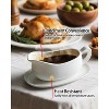 Aoibox Ceramic Gravy Boat with Saucer Tray - 17 oz Sauce Server for Gravy, Broth, Salad Dressing, Creamer - Spill-Resistant, Lead-Free - 3 of 4