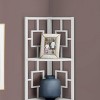 INFURNIC Decorative Bookshelf 4 Tier Corner Etagere with Fan Shaped Shelves and White Metal Frame, White, 17.5"*12.25"*61.5" - 4 of 4