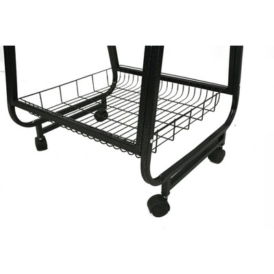 Black Steel Play Top Bird Cage with Plastic Base