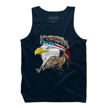 Men's Design By Humans July 4th Eagle Mullet American Flag By corndesign Tank Top