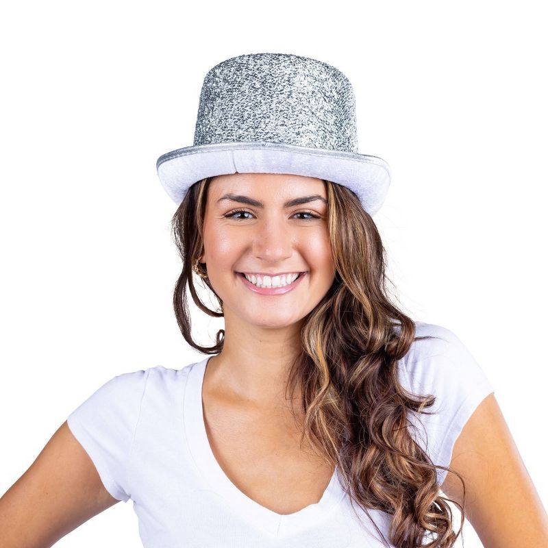 Dress Up America Shiny Top Hat for Adults, 3 of 4