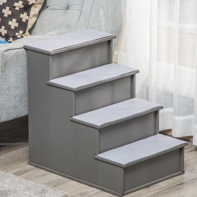 4 Step Pet Stairs for Small Dogs and Cats,Soft Cushioned Dog Ladder with Washable Non-Slip-LAOTIES