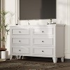 Farmhouse 6-Drawer Dresser with Vintage Handles, TV Stand Compatible - 4 of 4