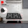 GASLAND Pro GH2304ES 30-Inch 4-Burner Built-in Side Knob Control Gas Cooktop, NG/LPG Convertible, Black Enamel - 2 of 4