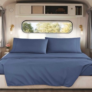 Nestl RV Queen Sheets, Super Soft 4PC Microfiber Sheet Set for Camper, Short Queen Sheets - 1 of 4