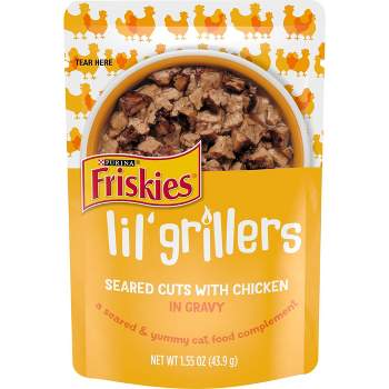 Purina Friskies Lil' Grillers Lickable Seared Cuts In Gravy Wet Cat Food - 1.55oz