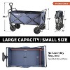 Collapsible Folding Wagon, Heavy Duty 220Lbs Capacity, Foldable Utility Cart for Outdoor Camping, Grocery, Sports, Beach - All Terrain - 2 of 4