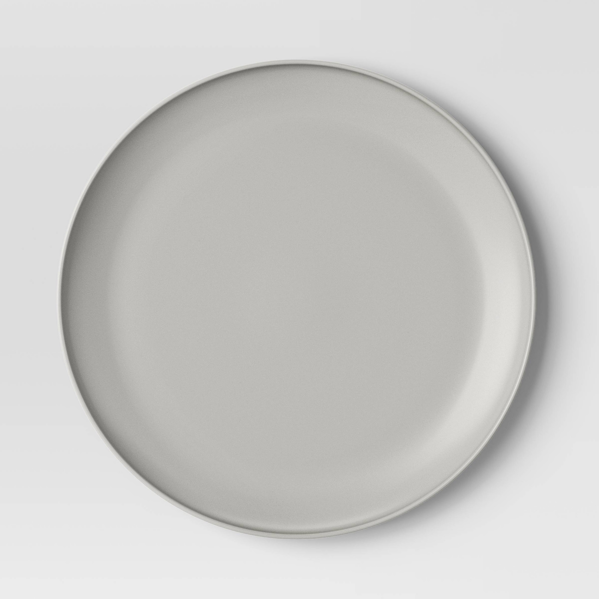 10.5" Plastic Dinner Plate Light Gray - Room Essentials™