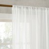 50"x96" Archaeo Sheer 100% Cotton Curtain Panel White: Transitional Voile Rod Pocket Indoor Drapery - 2 of 4