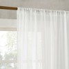 50"x96" Archaeo Sheer 100% Cotton Curtain Panel White: Transitional Voile Rod Pocket Indoor Drapery - image 2 of 4