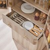 71" Tall Kitchen Pantry Storage Cabinet, Modern Kitchen Storage Cabinets with 4 Doors and 6 Adjustable Shelves,Wooden Curved Kitchen Cabinet - 4 of 4