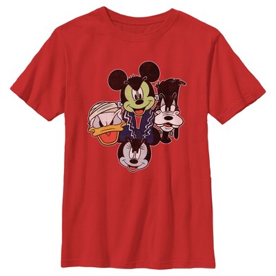 Boy's Mickey & Friends Halloween Group Faces T-shirt : Target