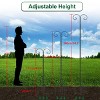 Artloge 2PCS 94 Inch High Double Shepherds Hooks Adjustable Height Outdoor Metal Hanger Bird Feeder Pole for Garden Patio Decoration - 3 of 4