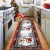 Indoor Christmas Rugs for Entryway Washable Non-Slip Winter Holiday Decor Christmas Tree Santa Claus Area Rug For Kitchen - 2 of 4