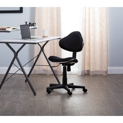 Mode Black Armless Swivel Task Chair with Adjustable Height