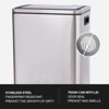 30 Liter/8 Gallon Dual Compartment Trash Can, Rectangle Stainless Steel Garbage Bin with Removable Inner Bucket, Step Waste Bin with Soft Close Lid - 3 of 4
