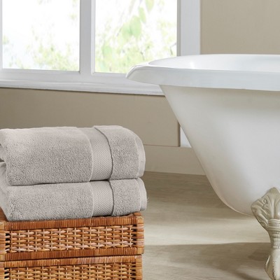Stone Gray Luxury Quick-Dry 6-Piece Cotton Towel Set
