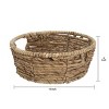 Racxily Round Water Hyacinth Woven Decorative Storage Basket, 10"D x 4"H - 4 of 4