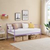 Whizmax Daybed and Trundle Frame Set, Premium Steel Slat Support, Daybed and Roll Out Trundle Accommodate - 3 of 4