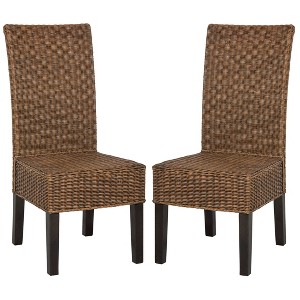 Arjun Wicker Dining Chair - Brown Multi (Set of 2) - Safavieh
