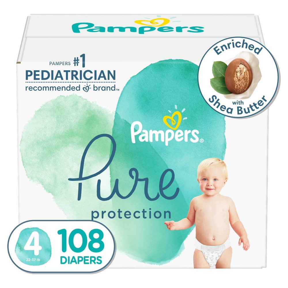 Pampers Pure Protection Diapers Enormous Pack - Size 4 - 108ct