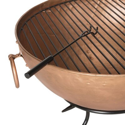 Bangkok 32'' Copper and Black Iron Fire Pit