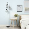 Tangkula Industrial 3-Light Floor Lamp Metal Freestanding Cage Floor Lighting Lamp - 2 of 4