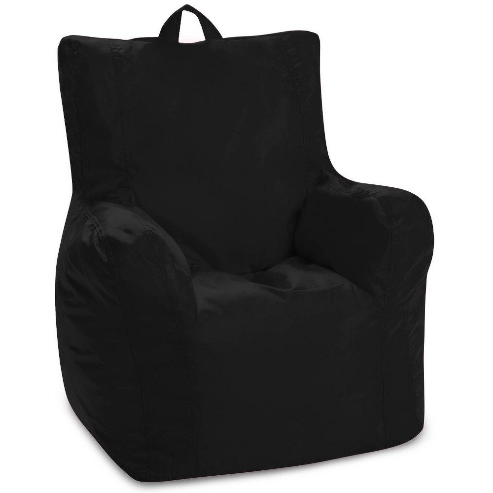 Photos - Bean Bag 20" Pasadena Microsuede  Chair Black - Posh Creations: Easy Care, Toddler-Friendly