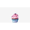 Cupcake With Pink Frosting Adult Crew Neck Short Sleeve Tee - 2 of 3