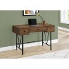 Monarch Specialties Computer Desk Home Office Laptop Storage Drawers 48InchL Work Metal Laminate Walnut Black Transitional - 2 of 4