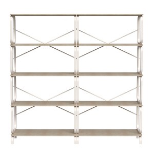 Maliang 5-Tier Industrial Bookshelf, Open Wood & Metal Design - Vintage Storage Organizer for Living Room, Office - 1 of 4