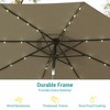 Sonkuki 9 ft Outdoor LED Round Solar Lighted Patio Market Umbrella W/Tilt, UV-Resistant Fabic for Backyard, Garden - 4 of 4