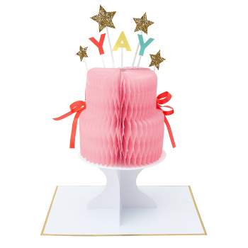 Meri Meri Yay! Cake Stand-Up Birthday Card (Pack of 1)