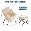 Lazy Chair with Ottoman, Modern Lounge Accent Chair,Leisure Sofa Armchair with Footrest,Reading Armchair with Side Pocket - 3 of 4