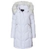Sportoli Women Quilted Long Winter Coat Fur Trim Plush Lined Hood Puffer Jackets - 4 of 4