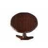 Vynxaria 15.75" Round Small End Table - Walnut Wooden Pedestal Side Table, Vintage Accent Nightstand for Living Room, Bedroom, Entryway£¬Walnut - 3 of 4