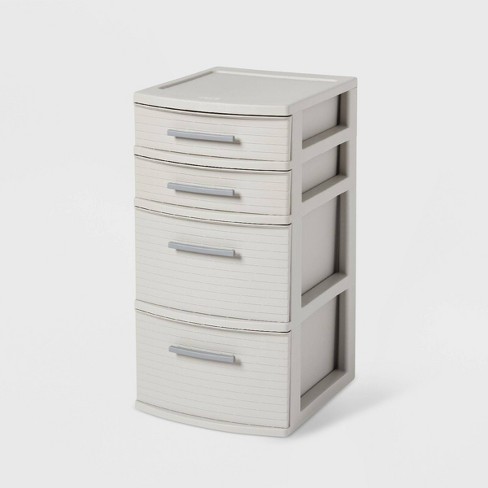 Bathroom 4 Drawer Cabinet Storage Cupboard Wooden White Unit By Home  Discount