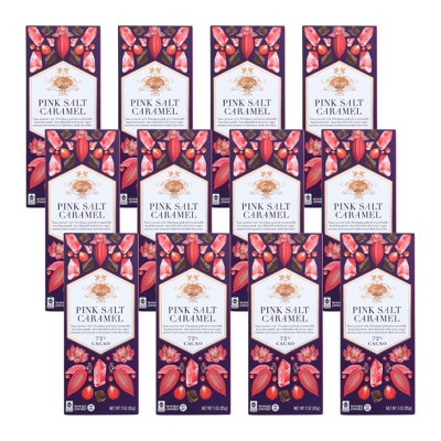 Vosges Haut-Chocolat Pink Salt Caramel 72% Cacao Chocolate Bar - Case of 12/3 oz