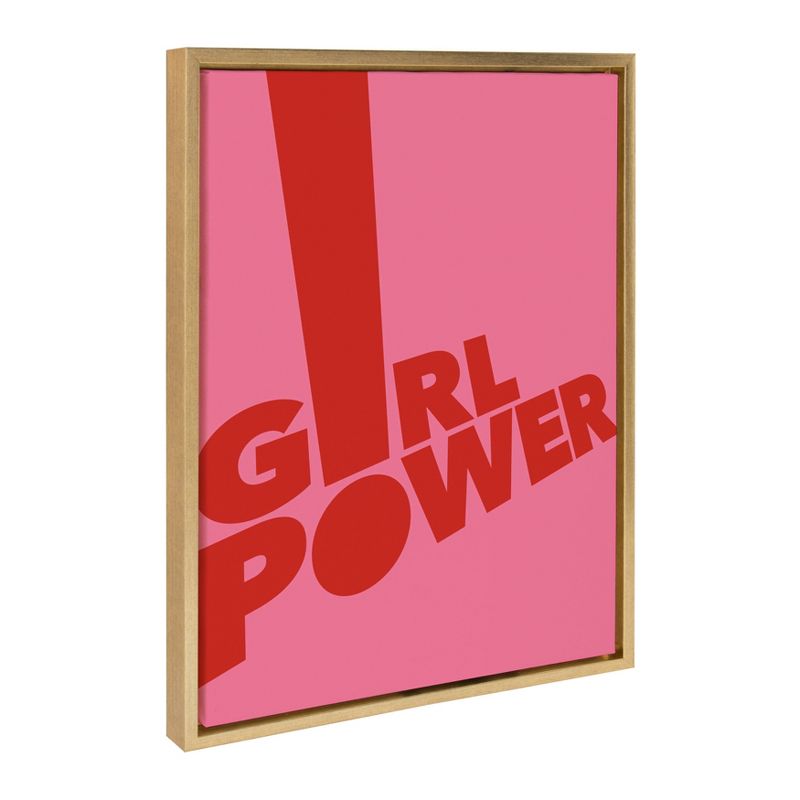 18&#34; x 24&#34; Sylvie Girl Power Framed Canvas Wall Art by Rocket Jack Gold - Kate and Laurel, 3 of 8