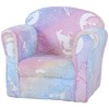 Qaba Kids Sofa Chair, Toddler Sofa w/ Glow in the Dark Star Design & Wooden Frame, Upholstered Baby Sofa for 18-36 Months - 4 of 4