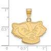 Black Bow Jewelry 10k Yellow Gold Wisconsin Badgers NCAA Medium Pendant - 2 of 3