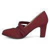 Journee Collection Women's Loren Comfort Insole Medium and Wide Width Round Toe Mid Block Heel Pumps - 2 of 4