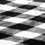 plaid white/black