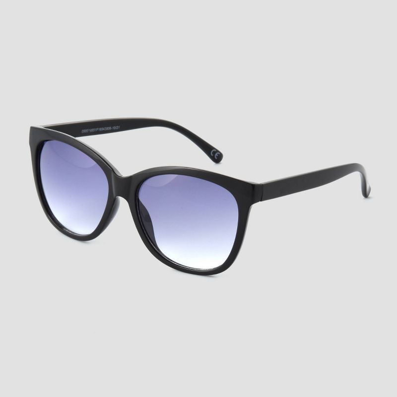 Women&#39;s Plastic Cateye Sunglasses - Universal Thread&#8482; Black, 1 of 9