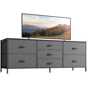 Kumasinova 47" Dresser for Bedroom, Wide Dresser with 7 Fabric Drawers,Sturdy TV Stand for 60" TV,Toy Storage Organizer for Closet & Bedroom - 1 of 4