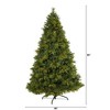 Nearly Natural 7.5-ft North Carolina Mixed Pine Artificial Christmas Tree with 470 Warm White LED Lights, 1895 Bendable Branches and Pinecones - 2 of 4