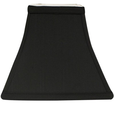 Vynxaria Square Bell Lampshades 7x14 Inches, Slant Black & White