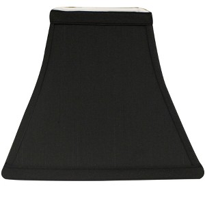 Vynxaria Square Bell Lampshades 7x14 Inches, Slant Black & White - 1 of 4