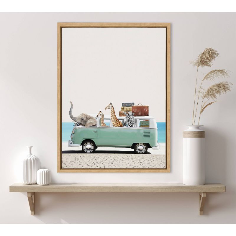 Kate &#38; Laurel All Things Decor 18&#34;x24&#34; Sylvie Summer Animal Adventures Framed Canvas Wall Art by July Art Prints, 3 of 6