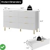 6 Drawer Dresser for Bedroom Large Chest of Drawers Modern Wood Storage Dresser Organizer - 2 of 4